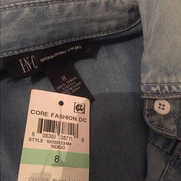 INC Denim ombré style dress NWT - Picture 5 of 5